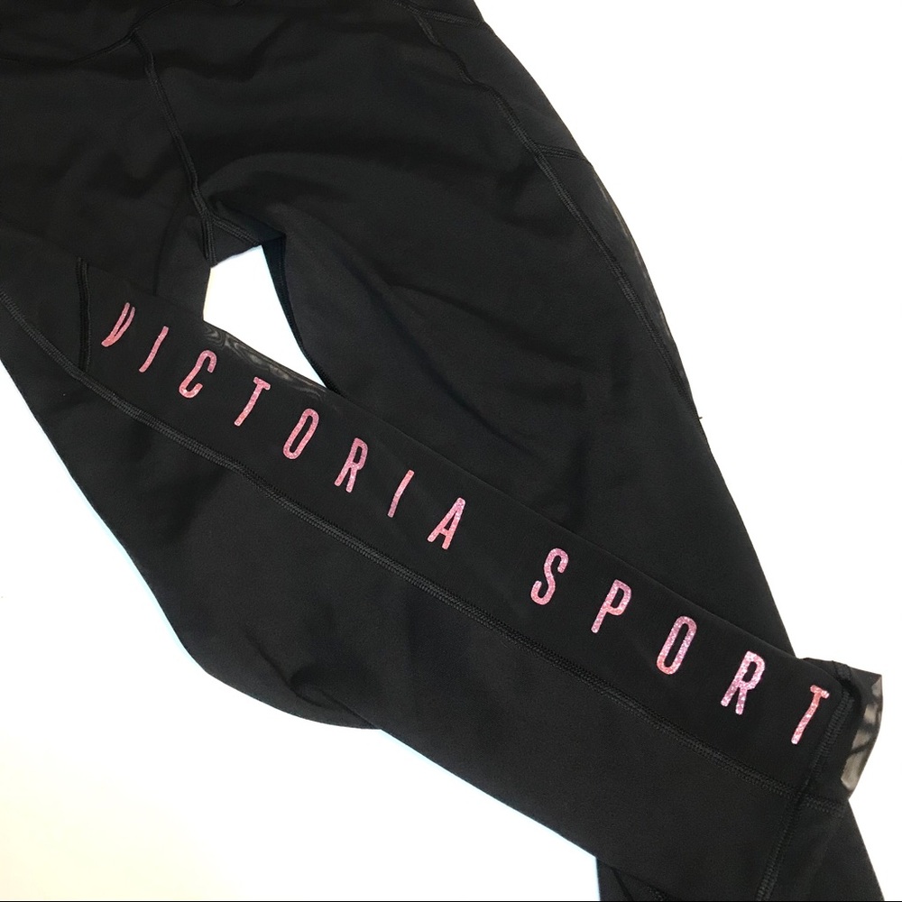 VS Black mesh leggings blingy sparkly high waist